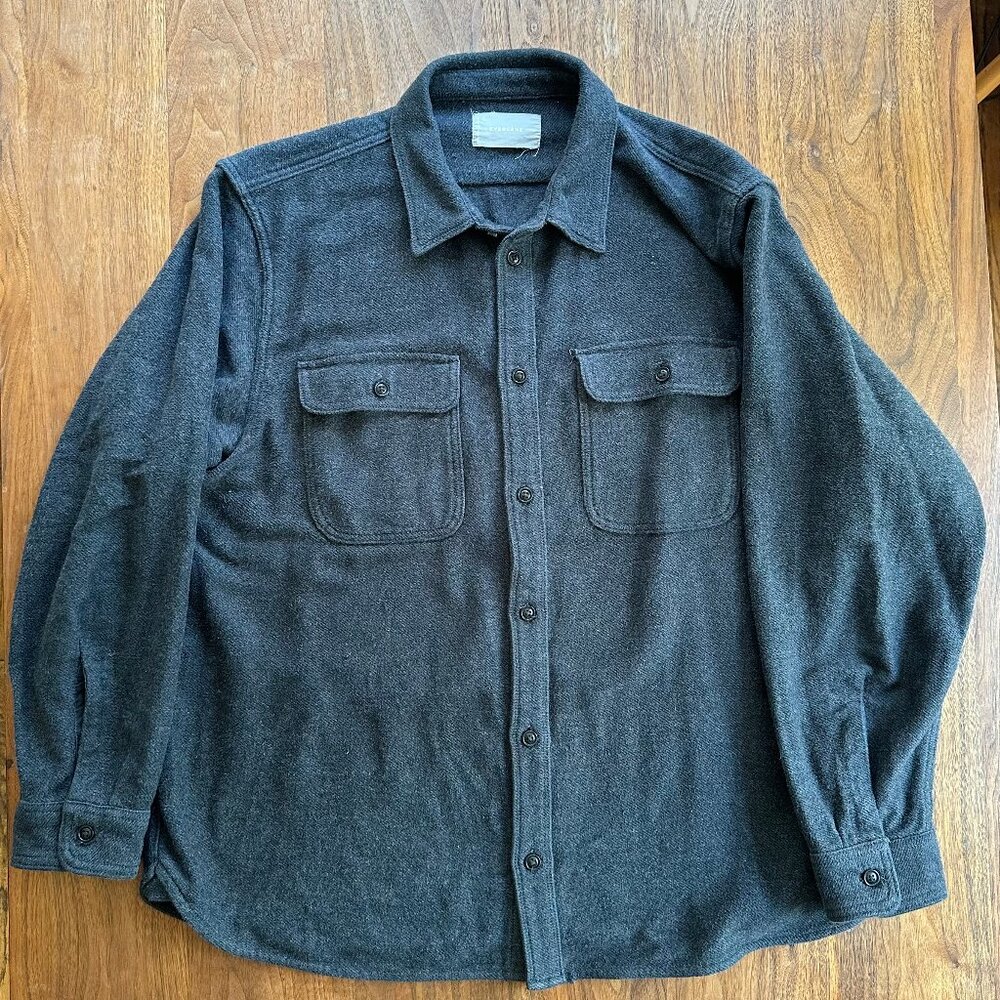 Everlane Mens XXL Chore Coat Chore Jacket Shacket, Charcoal Gray